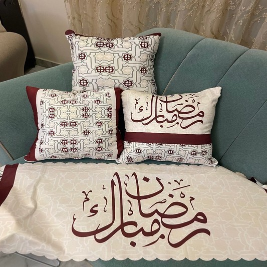 طقم كوشن مع رانر - 4 قطع - DEL96