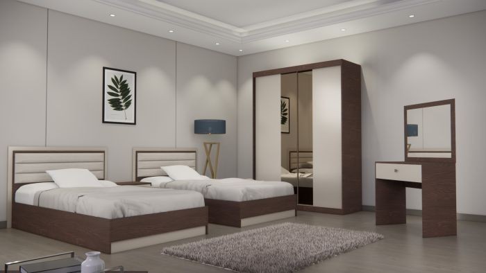 RIMMINI Bedroom 4 pieces, RIMMINI- 2BED- TBR002 (WRS 120 )