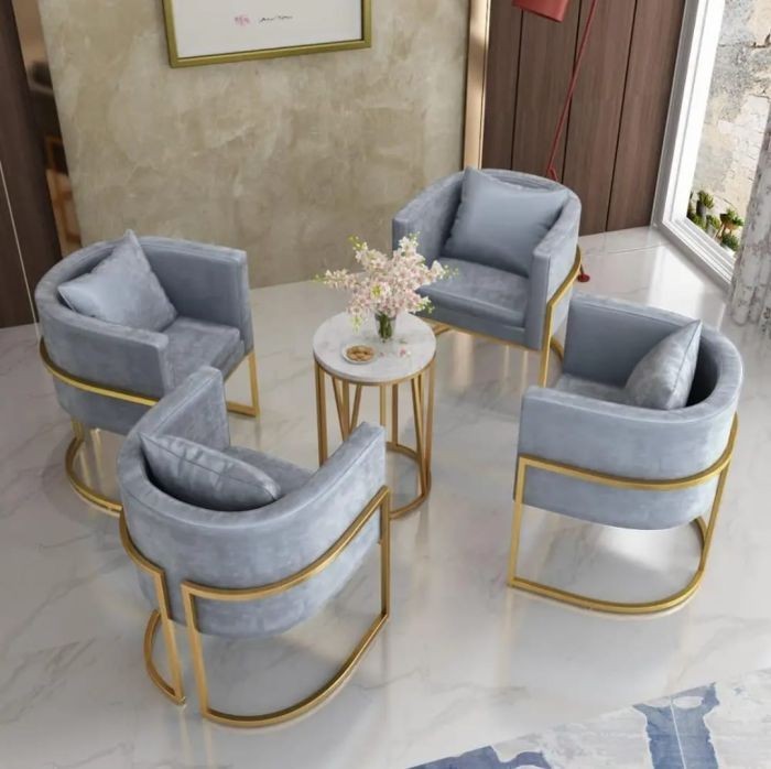 Outdoor set 5pieces, Gray*Golden - S139