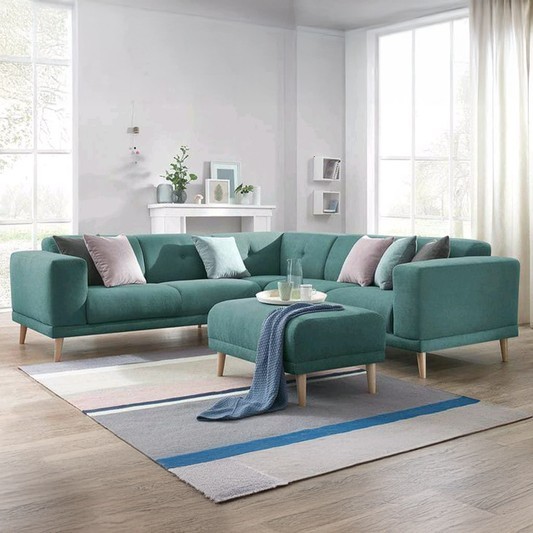 ركنة مع بوف خشب زان 250×250سم - BHO3