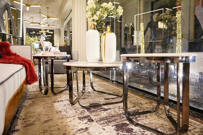 Flash black coffee table set, three pieces, art-208