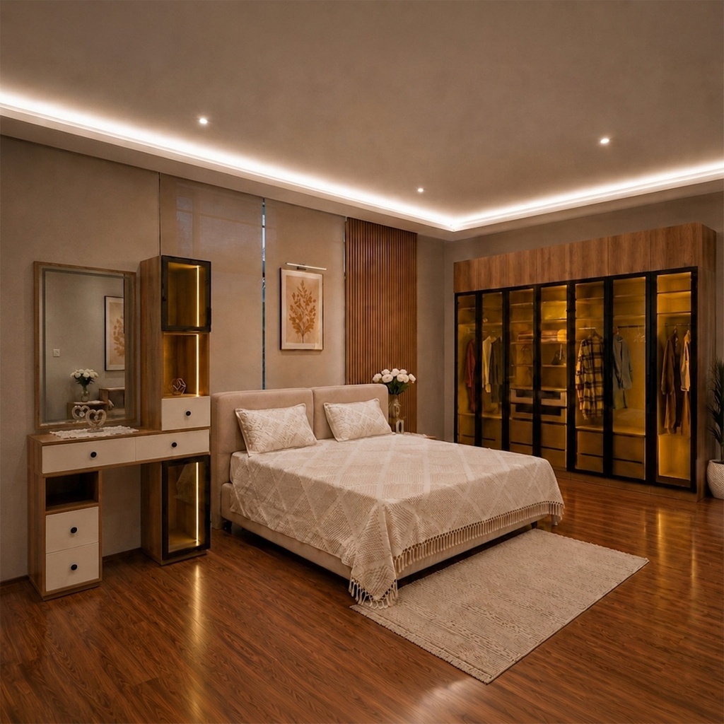 غرفة نوم 5 قطع بدريسنج كبير – SZR46