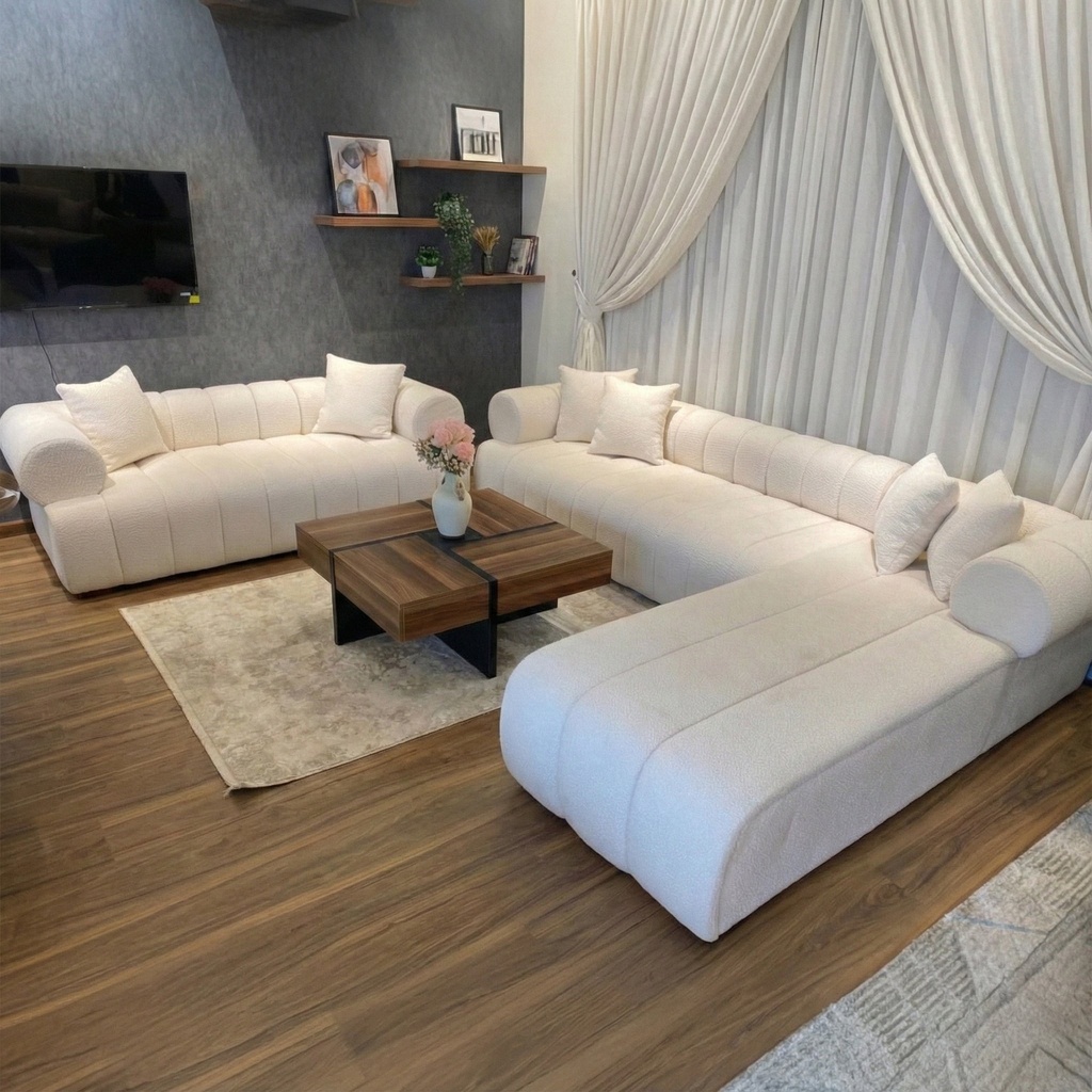 انتريه أوف وايت ركنة وكنبة – SZ3006