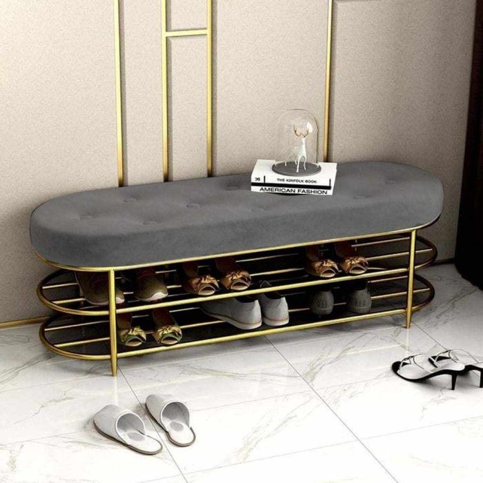 Shoe Banquette, Gold*Gray - st131