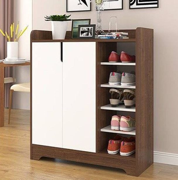 Shoe Rack, Brown*White - A047