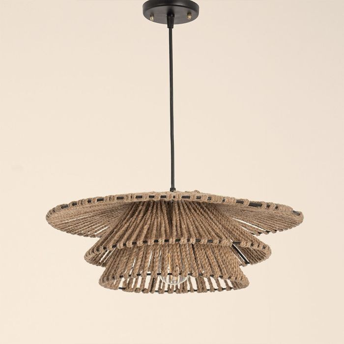 Li contrasted pendant light - Beige - 13009BeB