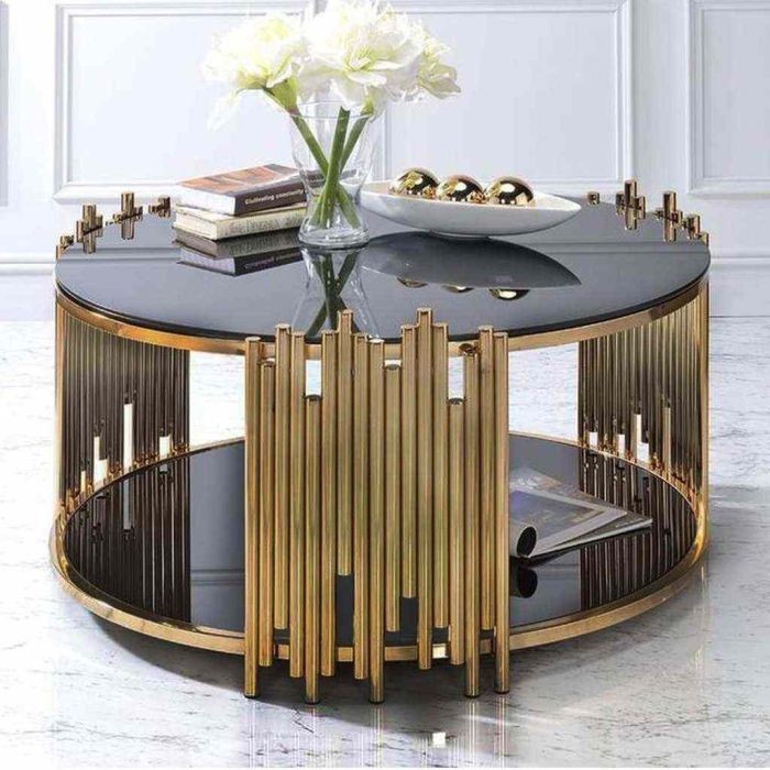 Coffee table, Black*Gold - st218