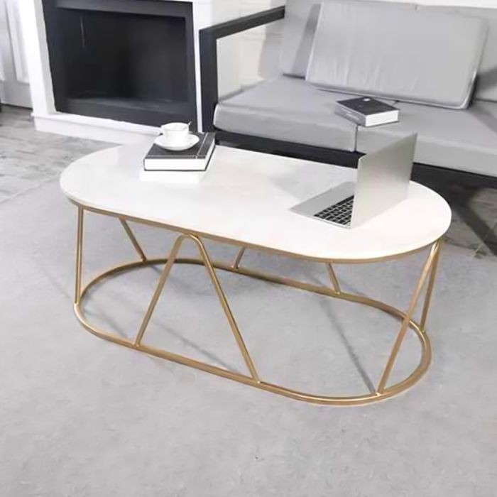 Coffee table, Gold/White - st110