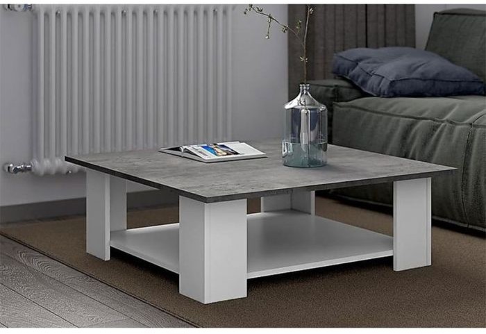 Modern coffee table, White*Grey - B-334