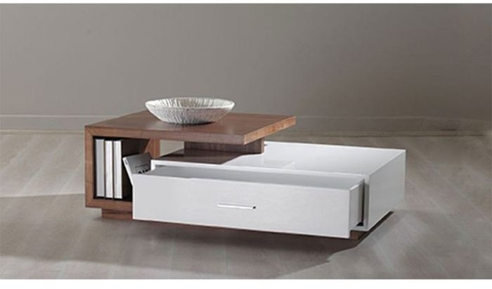 Modern coffee table, White*Beige - B-768