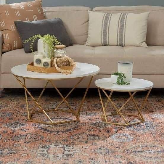 Coffee Table Set, Gold, 70cm - HACMD105