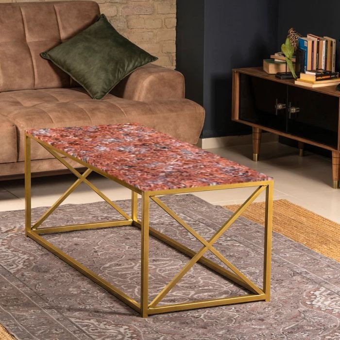 Coffee table, Gold*Red - EM14