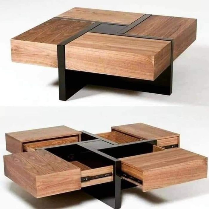 Coffee Table, Beige*Brown - A074