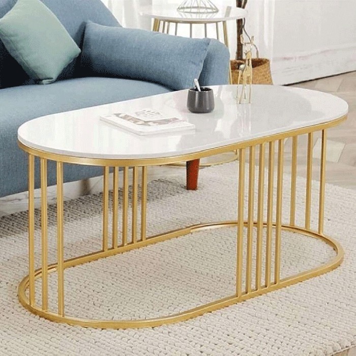 Center table, White*Golden - S45