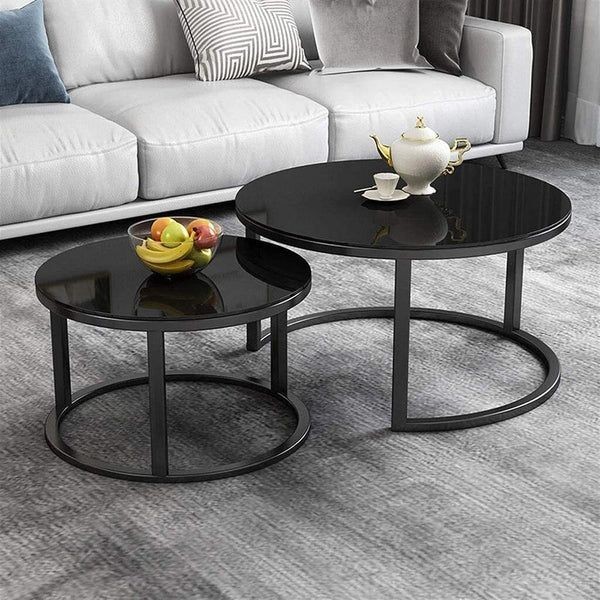 Coffee table, Two pieces, Black - S63