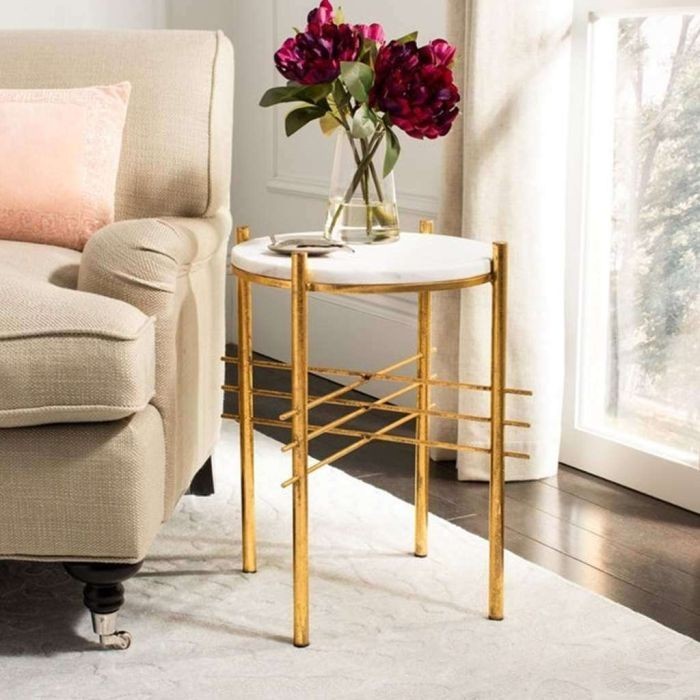 Side table, Gold*white - S20