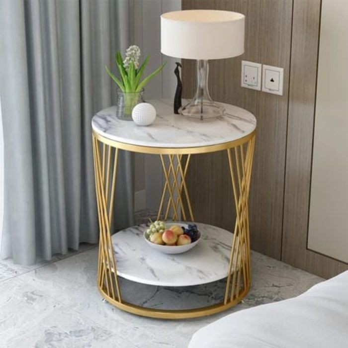 Side table, Metal, golden - S90