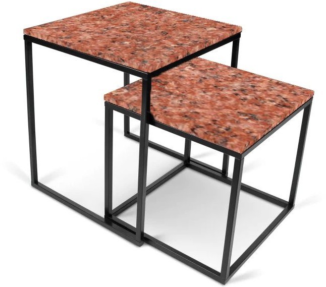 Side Table set, Black*Red - EM42