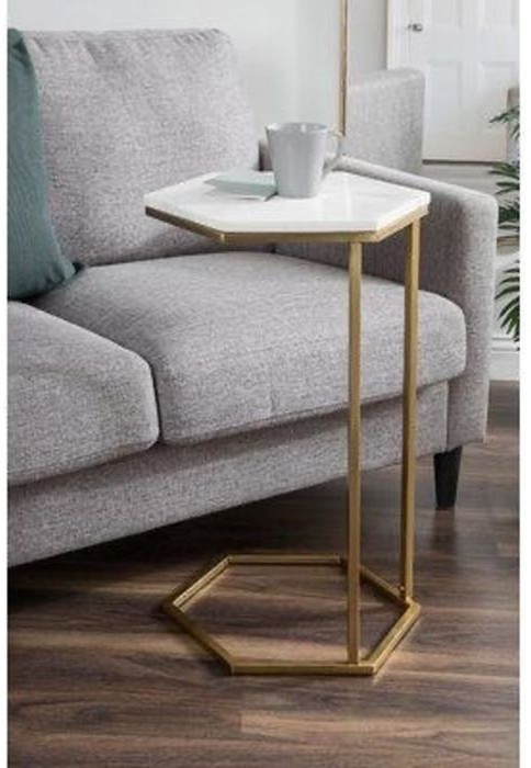 Side table, 50x40cm, Golden - S13