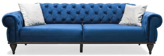 Modern sofa, Beech wood, Blue - BF153