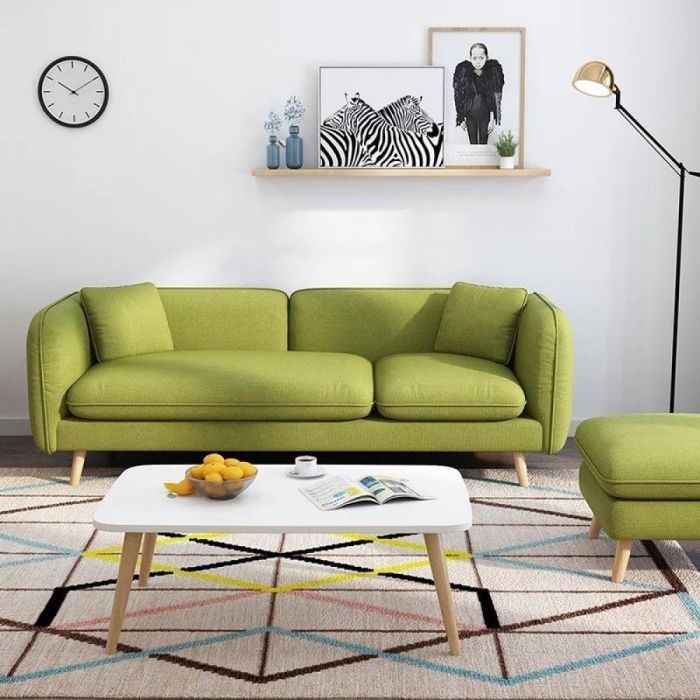 Sofa soft foam, Beech wood, green - BF09