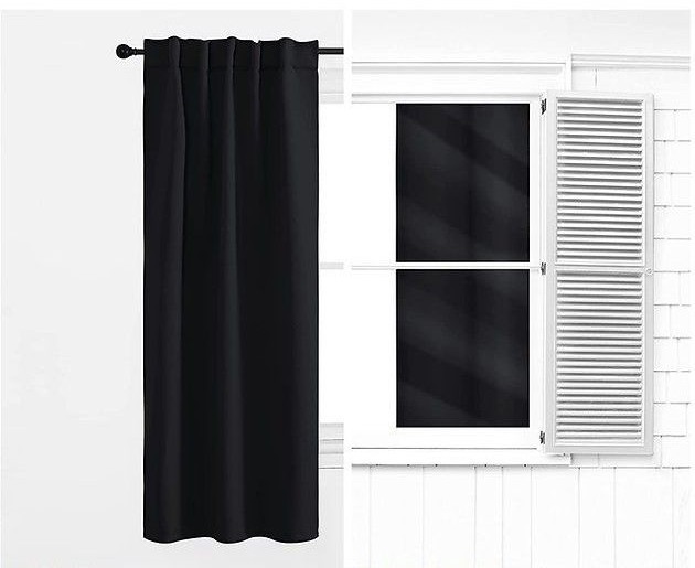 Blackout curtain, Black, 132*214cm - cat-96