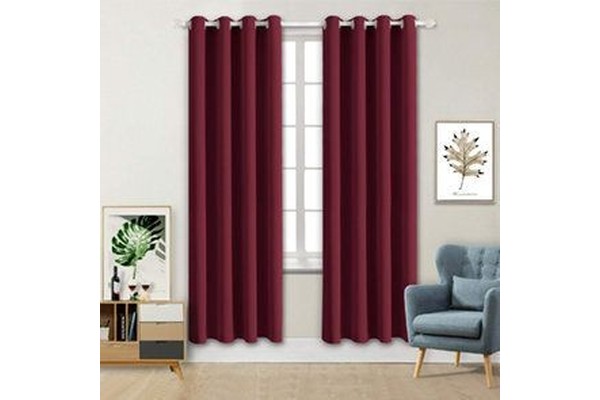 Blackout curtain, Dark Red, 140*240cm - cat-85