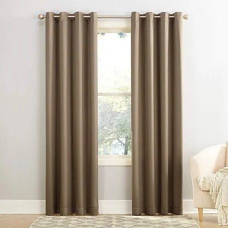 Blackout curtain, Brown, 270*260cm - cat-30