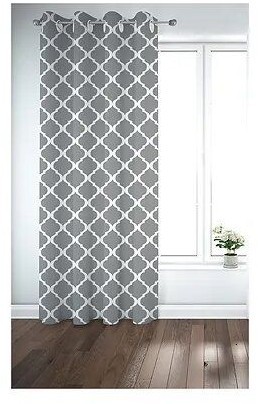 Printed curtain, Grey, 130*260cm - cat-14