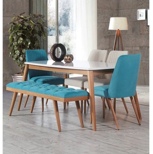 Dining table, 4 chairs and banquette - DIR 23