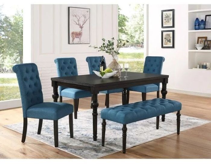 Dining table with 4 chairs and banquette - DIR 21