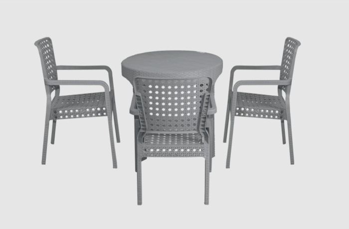 Outdoor furniture set, 4 Chairs and Table - S 45