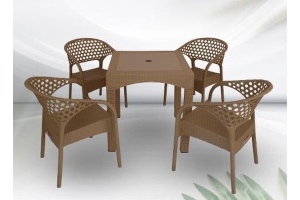 Outdoor furniture set, 4 Chairs and Table - S 25