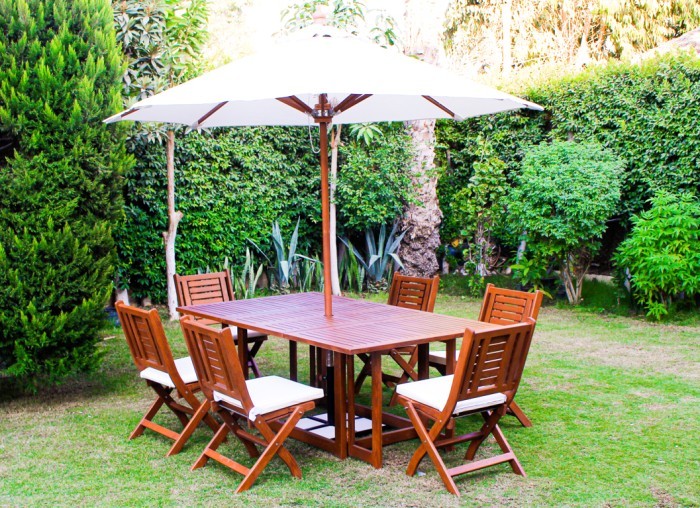 Round wood umbrella,400 cm - MB021