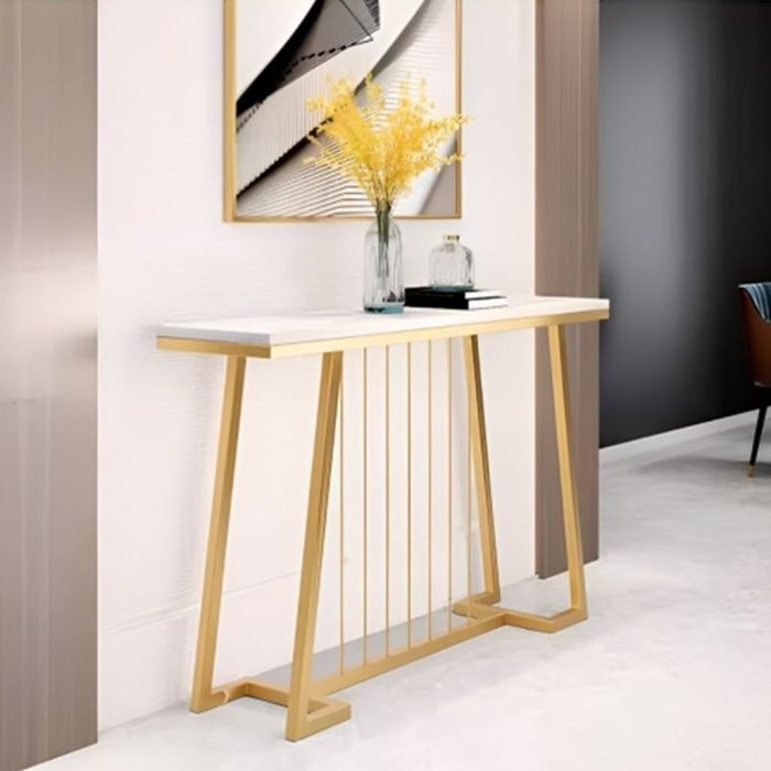 Console, 100x30x90cm, Gold*White - S40