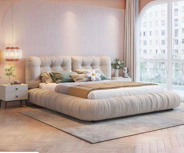 Modern bed, beige - ABR022-160 cm