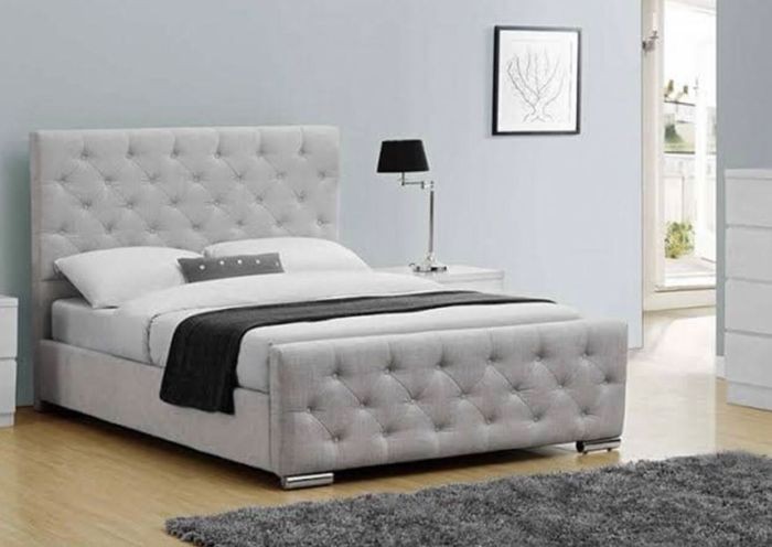 Modern bed, gray - ABR012