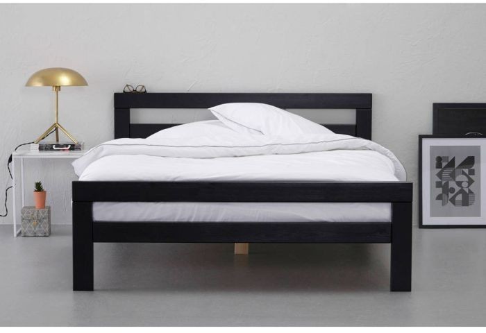 Bed, 90x160x200x160cm, Black - S30