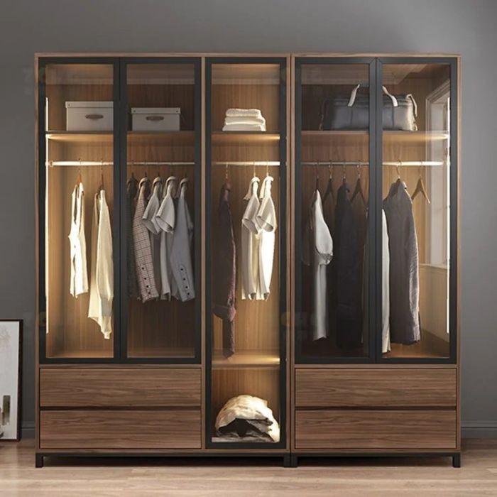 Wardrobe 200 cm, brown - DGR22