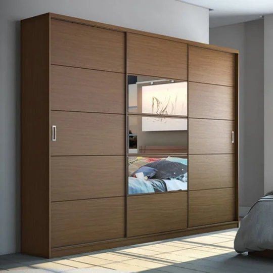 Sliding wardrobe 200*280 cm, brown - WOOD 64