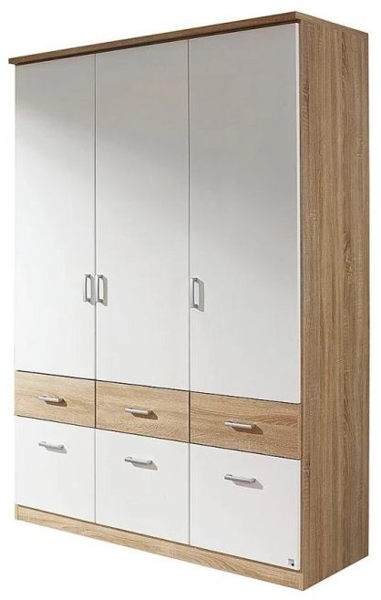 Wardrobe 160*200 cm, white*beige - WOOD 85