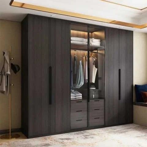 Wardrobe 220*240 cm, brown - WOOD 103