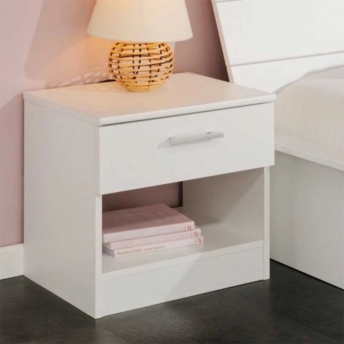 Commode 1 drawer & shelf, White - COM 03