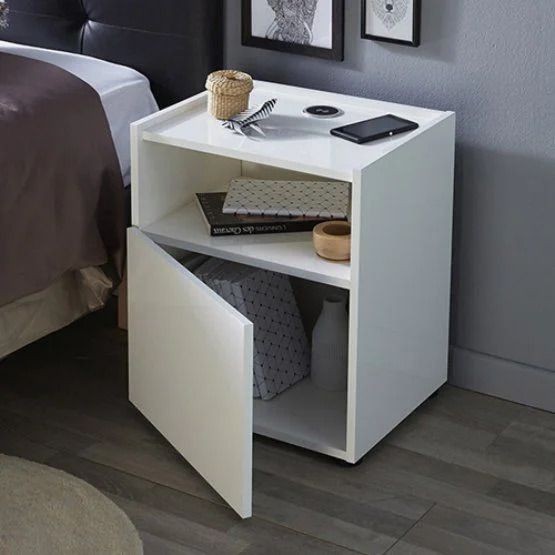 Commode Drawer & shelf, White - COM 07