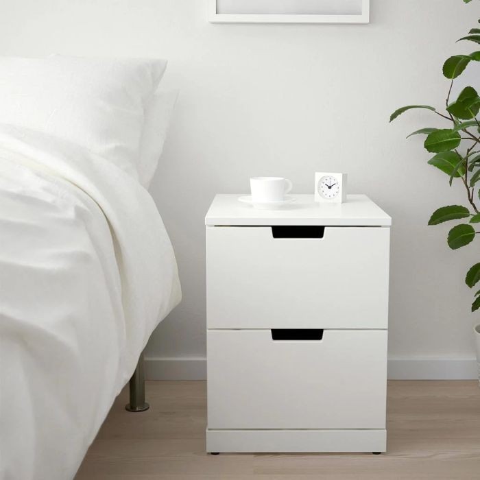 Commode 2 drawers, White - COM 11