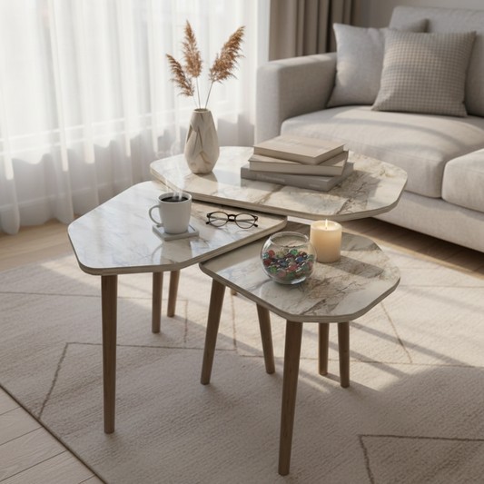 طقم ترابيزات جانبية - 3 قطع - SHAM273