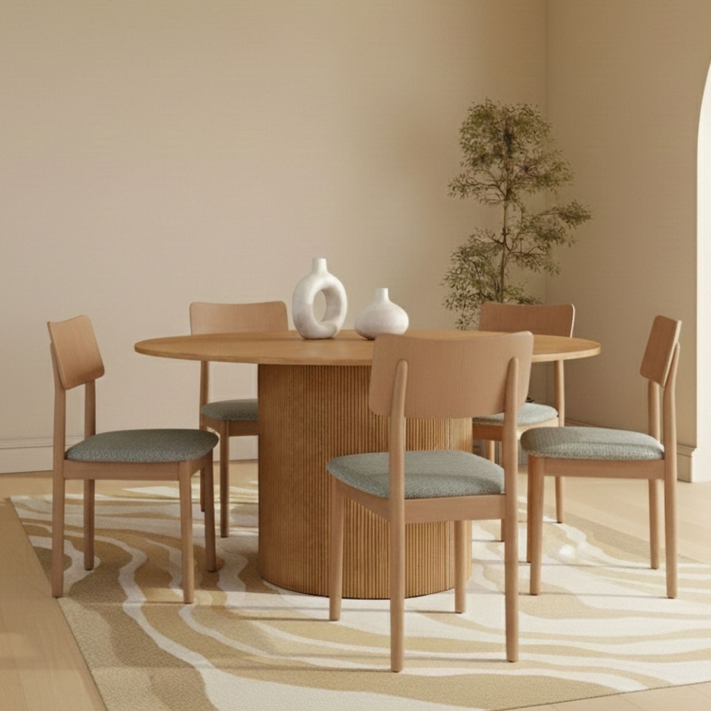 Reesa Table Set + 6 Brendi Chairs