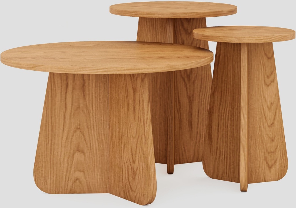 Oak Middle Table Set