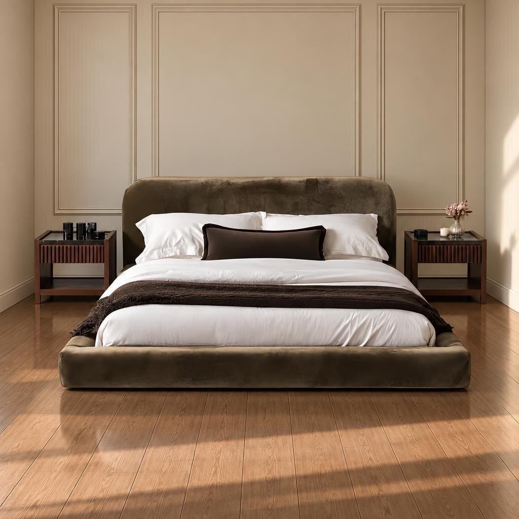 Deno Bed and Nightstand Set