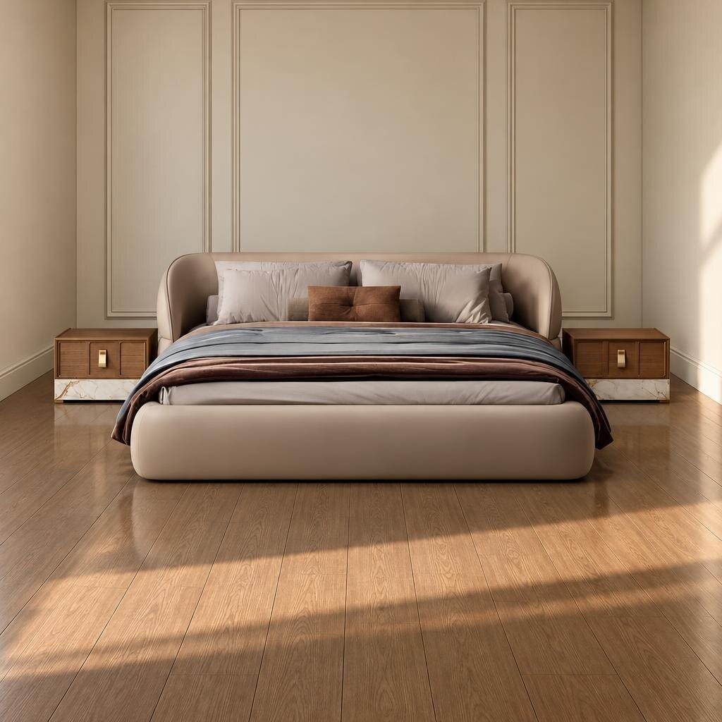 Meno Bed and Nightstand Set